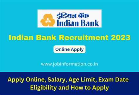 Indian Bank Recruitment Apply Online Salary Age Limit