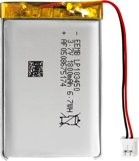 EEMB 3 7V 1800mAh Rechargeable Lipo Battery With JST India Ubuy