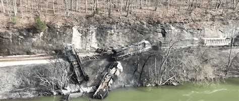 CSX Freight Train Derails After Striking Rockslide In West Virginia