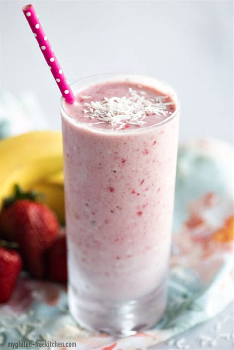 Coconut Milk Strawberry Banana Smoothie Gluten Free