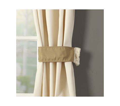 Home Solid Sunbrella Outdoor Curtain Tie Backs With Velcro Home And Garden