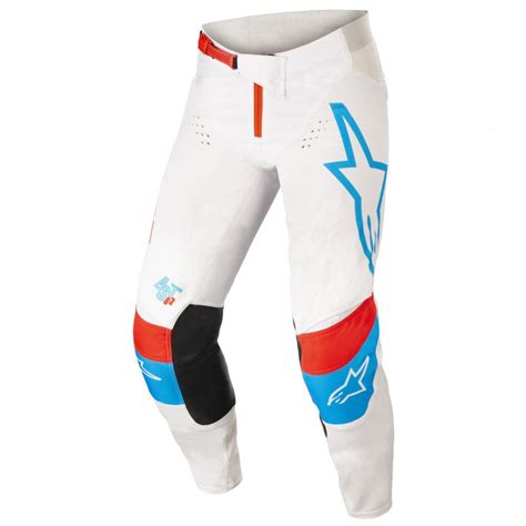 Kalhoty Alpinestars Techstar Quadro 2022 White Blue Neon Red Ride4Stars