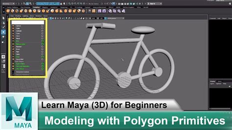 How To Modeling Bicycle With Polygon Primitives Learn Maya D