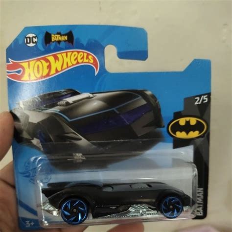 Jual Hot Wheels The Batman Batmobile Hitam Velg Biru Short Card