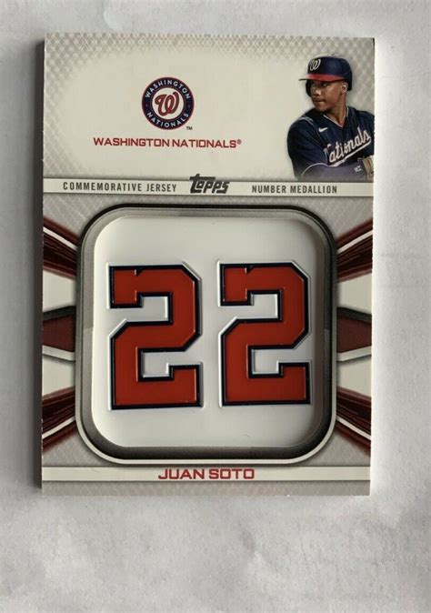 Juan Soto Topps Series Jersey Number Medallion Card Values Mavin