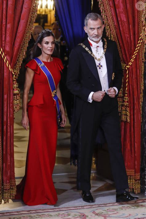 Photo La reine Letizia et le roi Felipe VI d Espagne Dîner d état