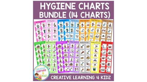 Hygiene Charts Bundle Daily Living Skills Etsy