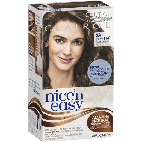 Clairol Nice N Easy 6a Natural Light Ash Brown Each Woolworths