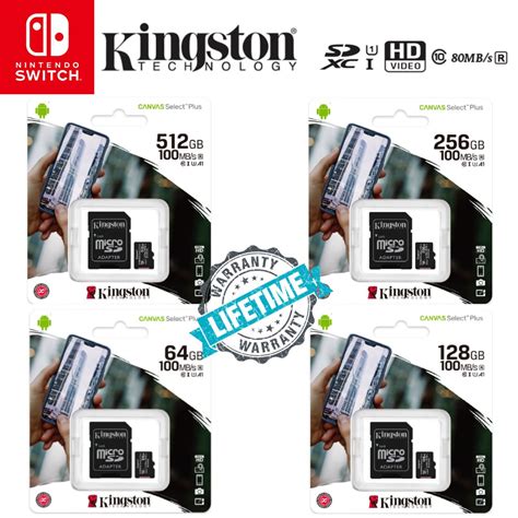 Nintendo Switch Kingston Micro Sd Class 10 Sdhc Sdxc Memory Card 64