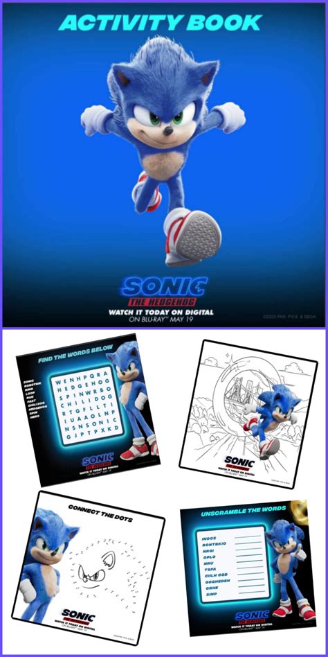 Sonic The Hedgehog Printable Activity Sheets The Momma Diaries