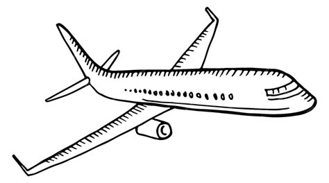 Premium Vector Airplane Sketch Hand Drawn Jet Plane Drawing