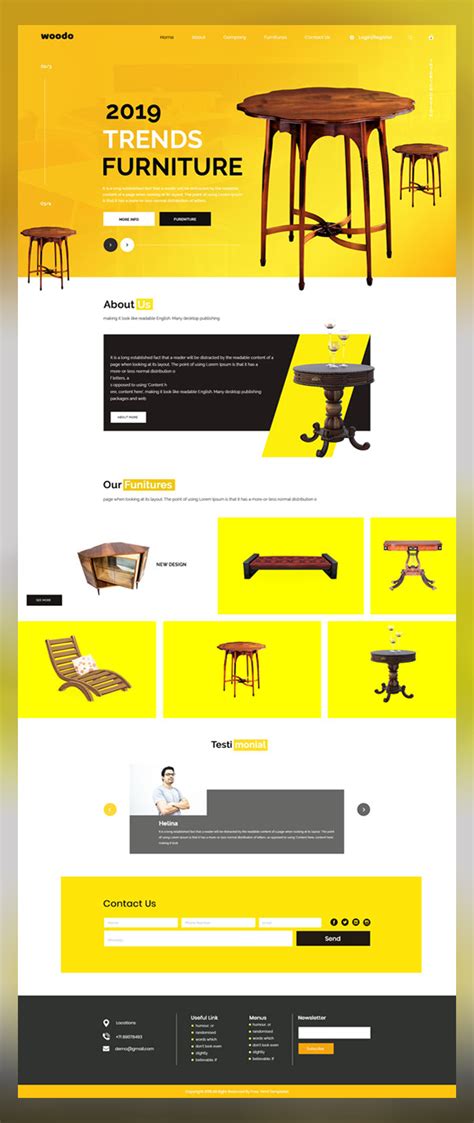 Woodo Furniture Shop Psd Template