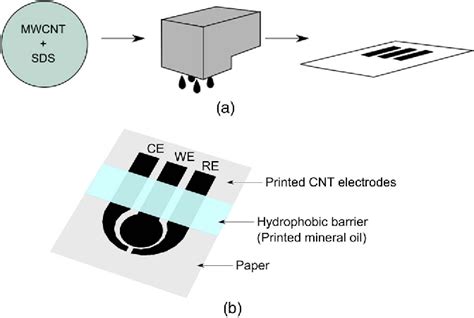 Figure 1 From A Paper Based Electrochemical Sensor Using Inkjet Printed