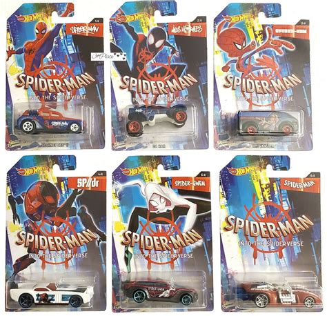 Hot Wheels Spider Man Into The Spider Verse 2018 Full Set Of 6 Cars EBay