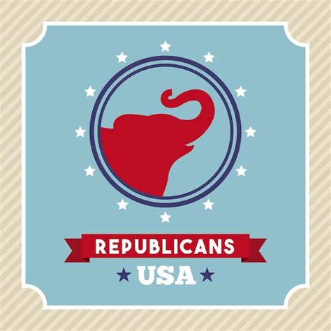 Premium Vector | Republican political party animal