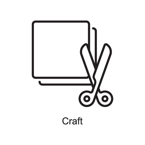 Craft vector outline Icon Design illustration. Art and Crafts Symbol on ...