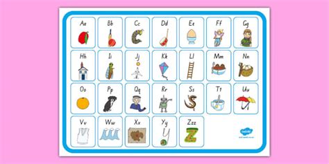 Upper And Lowercase Alphabet Desk Mat Teacher Made