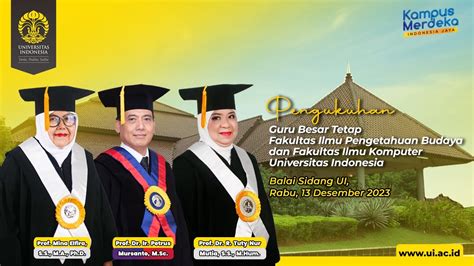 Live Pengukuhan Guru Besar Tetap Fib Dan Fasilkom Universitas