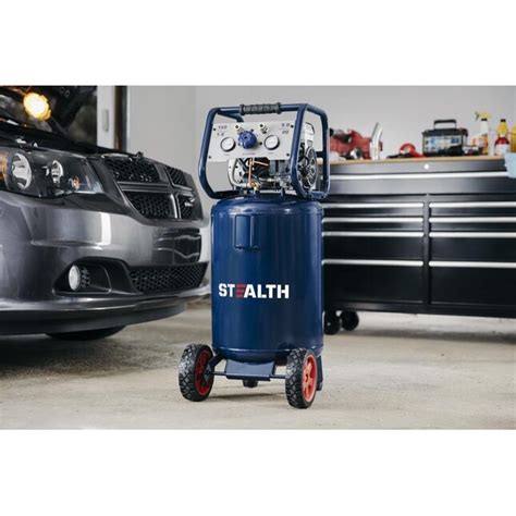 Stealth Quiet Tech 20-Gallon Portable Electric 150 PSI Vertical Air ...