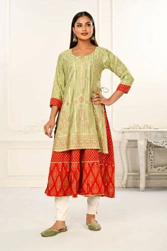 Cotton Designer Double Layered Kurti Rs 2509 Rangpreet ID 2852413079191