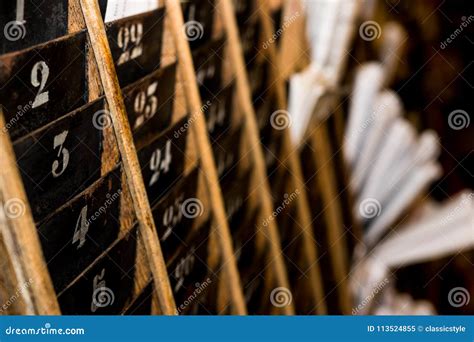 Old Time Clock Punch Card Wall Rack Stock Image - Image of numbers, measurement: 113524855