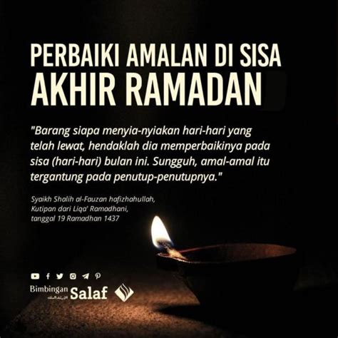 PERBAIKI AMALAN DI SISA AKHIR RAMADAN