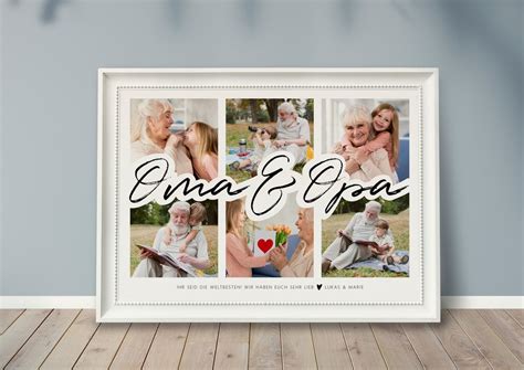 Foto Poster OMA OPA Personalisiertes Geschenk Foto Collage