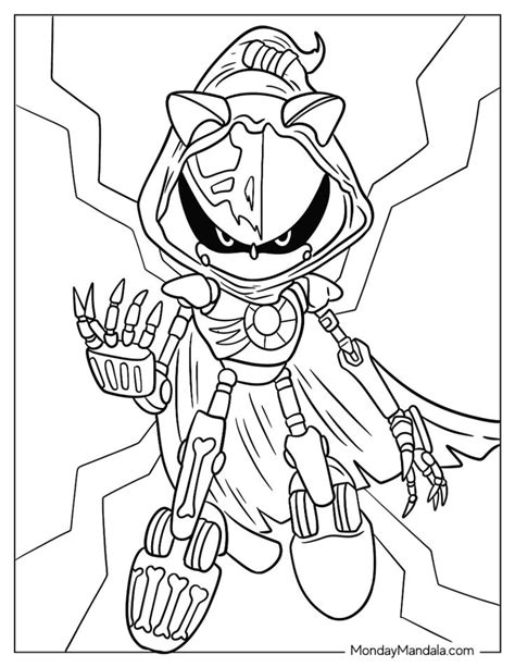 24 Metal Sonic Coloring Pages Free Pdf Printables в 2024 г