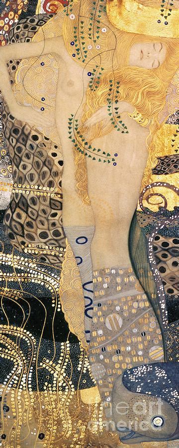 Water Serpents I Painting By Gustav Klimt Pixels