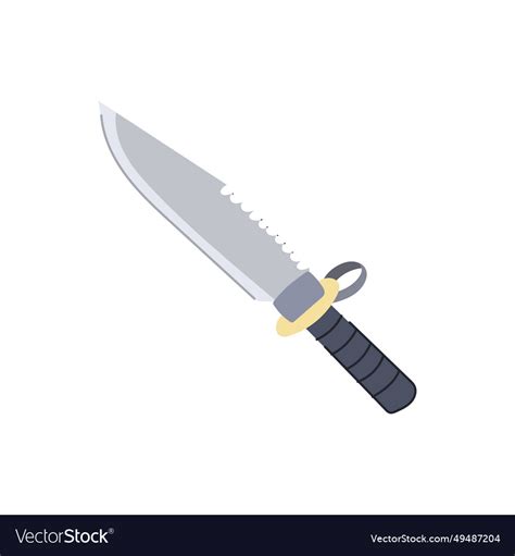 Sharp Military Knife Cartoon Royalty Free Vector Image