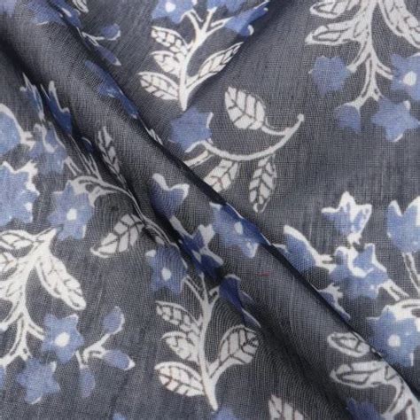 Grey Digital Printed Chanderi Fabric Gray At Rs Meter In Surat Id