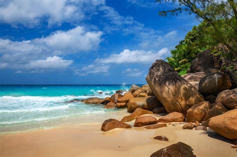 Premium Photo Anse Georgette Beach At The Praslin Island Seychelles