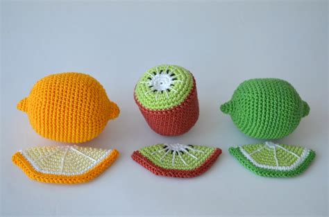 Crochet Fruits And Vegetables Set Of 12 Pcs Tropical Fruits Etsy