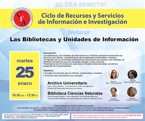 Webinar Las Bibliotecas Y Unidades De Acceso A La Informaci N Del