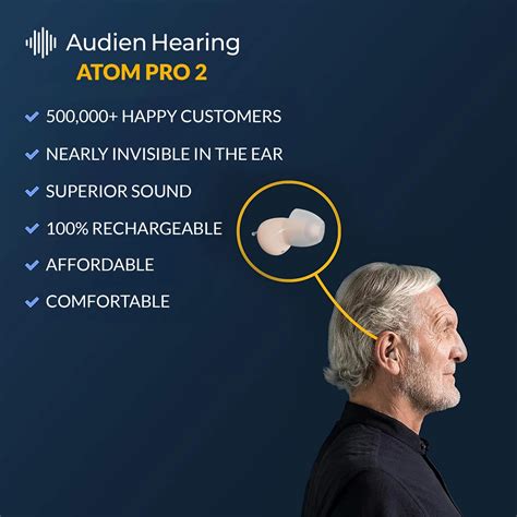 Customer Reviews: Audien Hearing Audien Atom Pro 2 OTC Hearing Aids ...