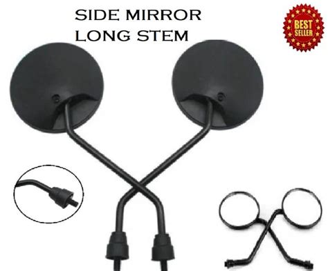 HONDA XR150L CLEAR SIDE MIRROR LONG STEM MOTORCYCLE COLOR BLACK 073