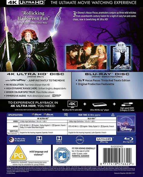 Disney Hocus Pocus 4K Ultra HD Tobias Jelinek Dvd S Bol