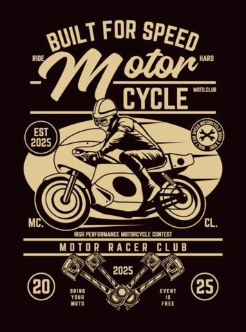 Built For Speed Rockabilly Hot Rod T Shirt Design Template Free Design Template