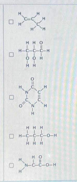 Tutel Which Molecules Show An Appropriate Number Of Chegg