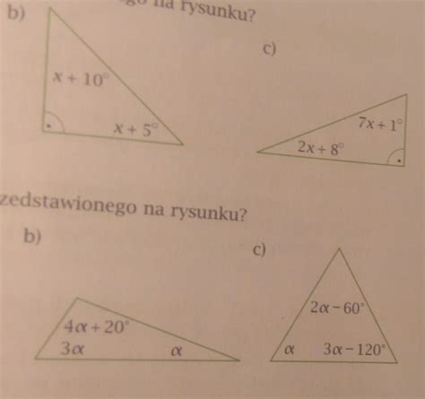 Jakie są miary kątów trójkąta przedstawionego na rysunku Zbiór zadań