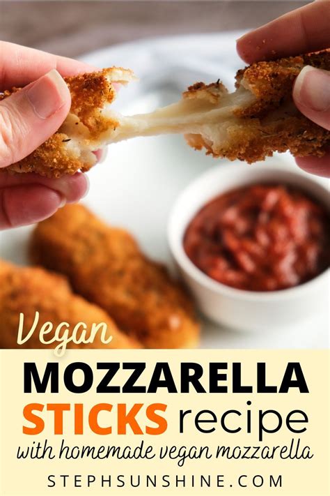 Vegan Mozzarella Sticks Recipe Vegan Snack Recipes Vegan Comfort