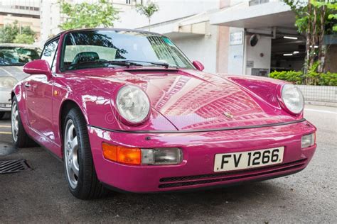 Porsche 718 Pink Boxster At The Singapore Motor Show Editorial Stock