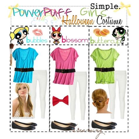 Powerpuff Girls Costume Diy Easy Homemade Powerpuff Girl Group