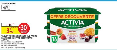 Promo Yaourt Aux Probiotiques Aux Fruits Panachés En Offre Découverte