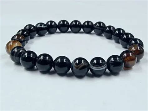 Natural Round Sulemani Hakik Bracelet For Wearing Size Standard At