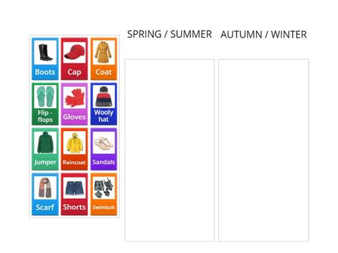 clothes  seasons categorize