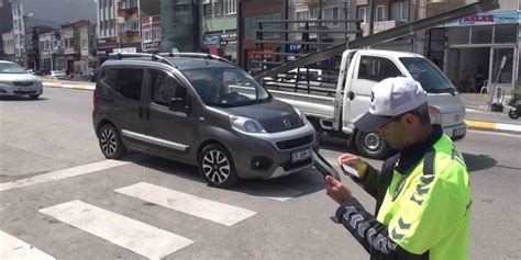 Band Rmada Trafikte Nce Yaya Denetimleri Devam Ediyor