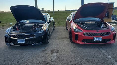 Kia Stinger Gt Vs Stinger Gt Tuned 14 Mile Drag Race Youtube