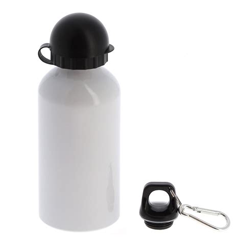 Gourde 500ml 17oz Aluminium blanc Embout buccal à pression