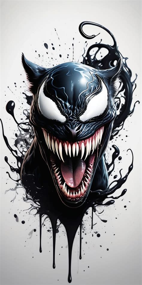 Venom Cat with Black Liquid Ink Effects | Stable Diffusion Online